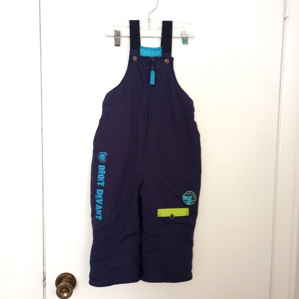 Souris Mini Boys Navy Snow Overalls